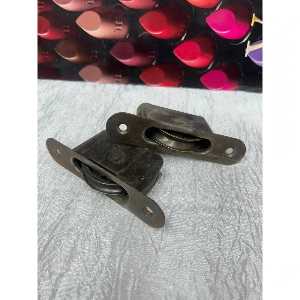 Vintage victorian era early 1900s  window‎ weights pulleys, set of 2
